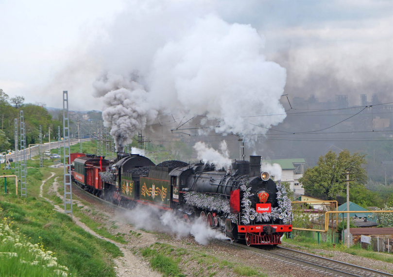 Ретро-поезд "Победа" посетил город-герой Новороссийск
