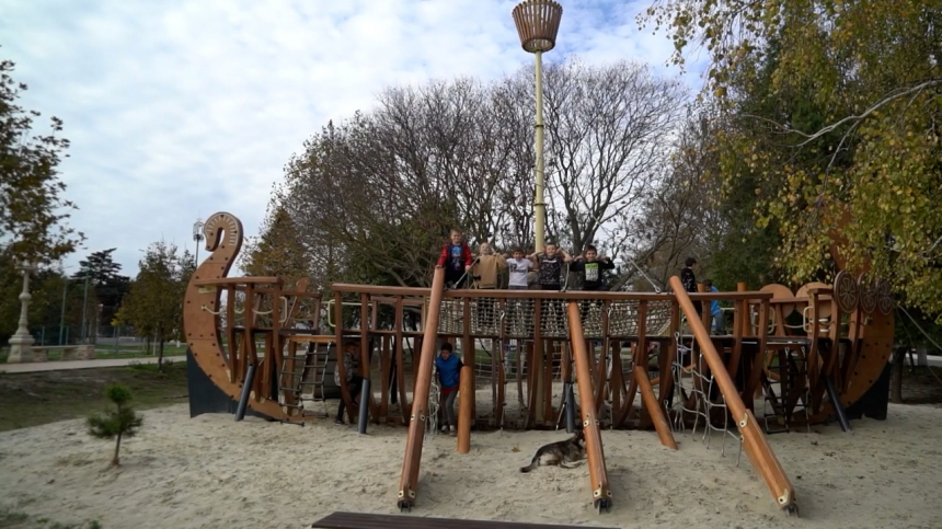 Оригинальная детская площадка появилась в селе Витязево